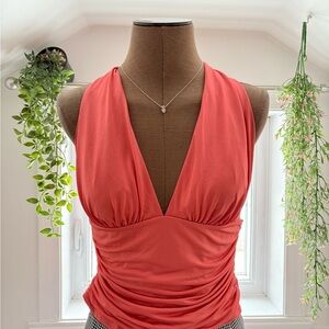 Guess Coral V-Neck Blouse